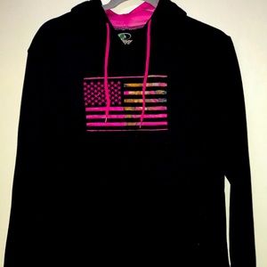 Black and pink Mossy Oak hoodie